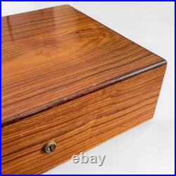 Large Vintage Alfred DUNHILL Rosewood Humidor, Luxury Cigar Box withGlass Liner