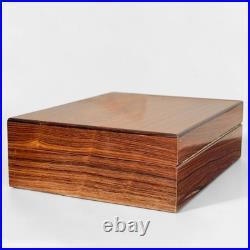 Large Vintage Alfred DUNHILL Rosewood Humidor, Luxury Cigar Box withGlass Liner