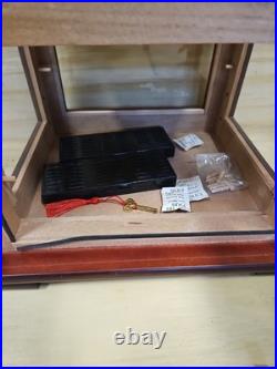 Large Wooden Cigar Humidor Box With Glass