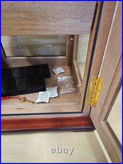 Large Wooden Cigar Humidor Box With Glass Large Wooden Cigar Humidor Box With Glass