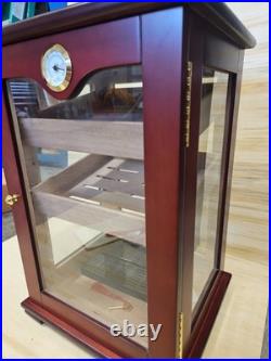Large Wooden Cigar Humidor Box With Glass