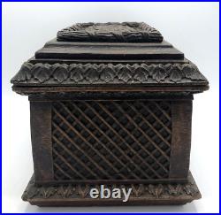 Large antique german black forest box early 1900's cigar humidor