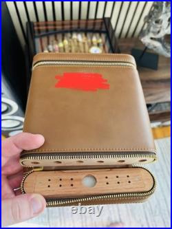 Leather Cigar Case, Portable Humidor Cigar Box