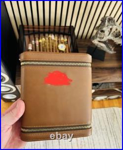 Leather Cigar Case, Portable Humidor Cigar Box