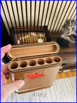 Leather Cigar Case, Portable Humidor Cigar Box