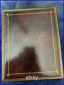 Leather humidor cigar box possibly italian
