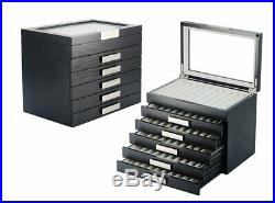 Look Humidor Design Wood Display Case Box Display XXXL Black for 60 Cigar