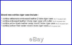 Lot 4 Cohiba Cigar Case Travel Holder Humidor New in Gift Box Travel bag Cover