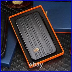 Lubinski 5 Slot Luxury Cigar Case Holder Metal Humidor Portable Box With Gift Box