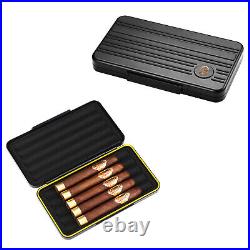 Lubinski Black Cigar Humidor Case Portable Metal Cigar Holder Hold 5 Cigars Box Lubinski Black Cigar Humidor Case Portable Metal Cigar Holder Hold 5 Cigars Box