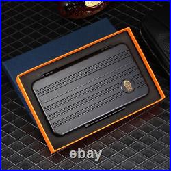 Lubinski Black Cigar Humidor Case Portable Metal Cigar Holder Hold 5 Cigars Box Lubinski Black Cigar Humidor Case Portable Metal Cigar Holder Hold 5 Cigars Box