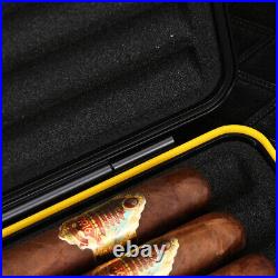 Lubinski Black Cigar Humidor Case Portable Metal Cigar Holder Hold 5 Cigars Box Lubinski Black Cigar Humidor Case Portable Metal Cigar Holder Hold 5 Cigars Box