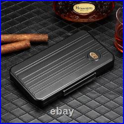 Lubinski Black Cigar Humidor Case Portable Metal Cigar Holder Hold 5 Cigars Box Lubinski Black Cigar Humidor Case Portable Metal Cigar Holder Hold 5 Cigars Box