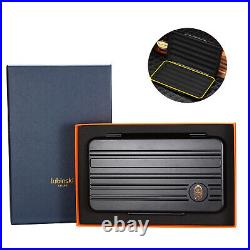 Lubinski Portable 5 Counts Metal Travel Ciar Case Humidor Box Holder With Gift Box