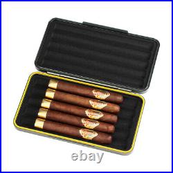 Lubinski Travel Cigar Humidor Case Portable Metal Cigar Holder Box 5 Count Green
