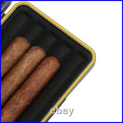 Lubinski Travel Cigar Humidor Case Portable Metal Cigar Holder Box 5 Count Green