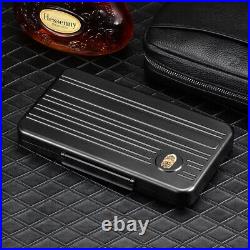 Lubinski Travel Humidor 5 Cigars Case Holder Metal Luxury Tobacco Box Portable