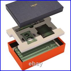 Lubinski Travel Humidor Cigar Case Holder Torch Lighter Cutter Holder V-cut Gift