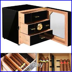 Luxury Cedar Cabinet Humidor Box 3 Drawers Wooden Case For COHIBA