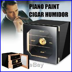 Luxury Cedar Cigar Cabinet Humidor Box 3 Drawers Wooden Case For COHIBA Cigar