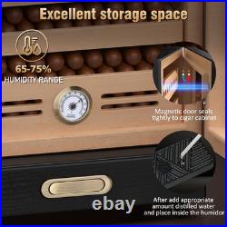 Luxury Cedar Cigar Humidor Cabinet with Accessories for Aficionados