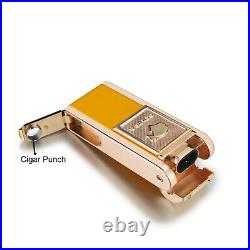 Luxury Limited Edition Cigar Travel Humidor Ashtray Cutter Metal Lighter Set NEW