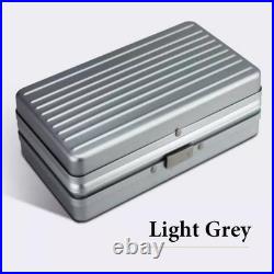 Luxury Portable Aluminum Cigar Holder WithLeather Case Travel Humidor 8 Cigars Box