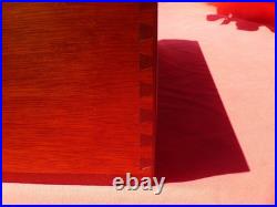 MAHOGANY VALUABLES BOX or CIGAR HUMIDOR 16 x 9 x 9 Dovetailed w Padlock Hasp