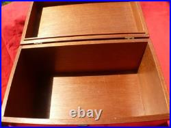 MAHOGANY VALUABLES BOX or CIGAR HUMIDOR 16 x 9 x 9 Dovetailed w Padlock Hasp
