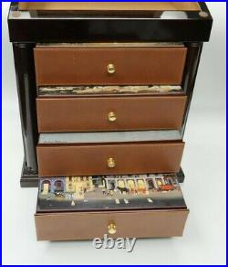 MONTE CRISTO WOOD CIGAR HUMIDOR with the artwork of Michel Delacroix 18 in. High