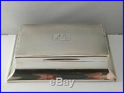 Magnificent Edwardian Large Solid Silver Cigar Box Humidor London 1904