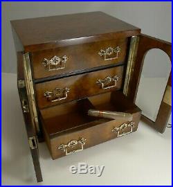 Magnificent Large Antique English Walnut Cigar Cabinet / Box / Humidor c. 1890