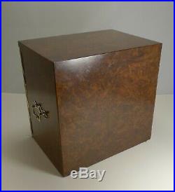 Magnificent Large Antique English Walnut Cigar Cabinet / Box / Humidor c. 1890