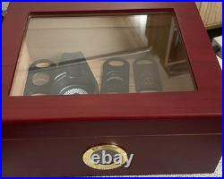 Mantello Cigars Glass Top Cigar Humidor Box Read Description