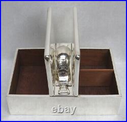 Mappin & Webb London Sterling Silver Large Double Cigar & Cigarette Humidor Box