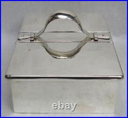 Mappin & Webb London Sterling Silver Large Double Cigar & Cigarette Humidor Box