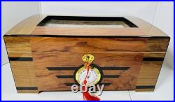 Mardi Grass Cigar Humidor Wood Box Cigars Storage