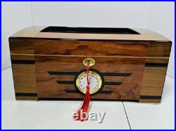 Mardi Grass Cigar Humidor Wood Box Cigars Storage