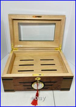 Mardi Grass Cigar Humidor Wood Box Cigars Storage