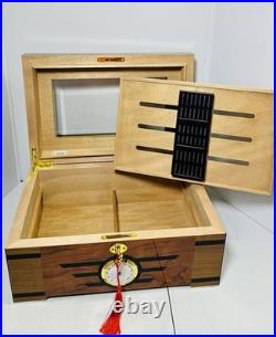 Mardi Grass Cigar Humidor Wood Box Cigars Storage