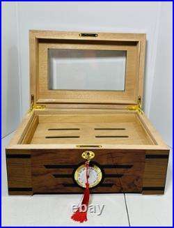 Mardi Grass Cigar Humidor Wood Box Cigars Storage