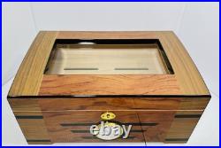 Mardi Grass Cigar Humidor Wood Box Cigars Storage