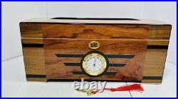 Mardi Grass Cigar Humidor Wood Box Cigars Storage