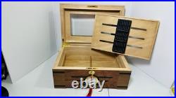 Mardi Grass Cigar Humidor Wood Box Cigars Storage