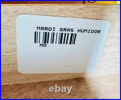 Mardi Grass Cigar Humidor Wood Box Cigars Storage