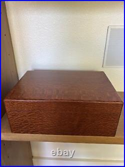 Michael Dixon Humidor Curly Maple Wooden Cigar Wood Box Handmade USA