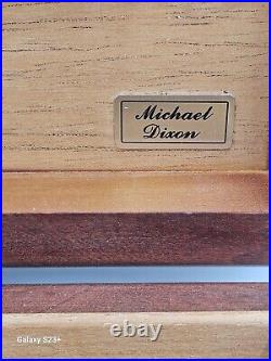 Michael Dixon Humidor Swirling Mahogany Wooden Cigar Wood Box Handmade USA