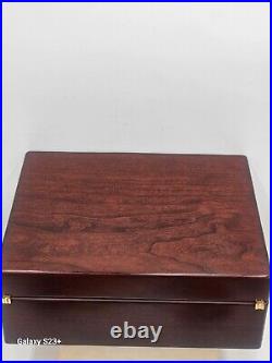 Michael Dixon Humidor Swirling Mahogany Wooden Cigar Wood Box Handmade USA