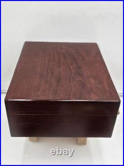 Michael Dixon Humidor Swirling Mahogany Wooden Cigar Wood Box Handmade USA