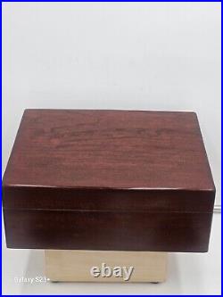 Michael Dixon Humidor Swirling Mahogany Wooden Cigar Wood Box Handmade USA